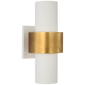 Chalmette Medium Layered Sconce in Plaster White and Gild
