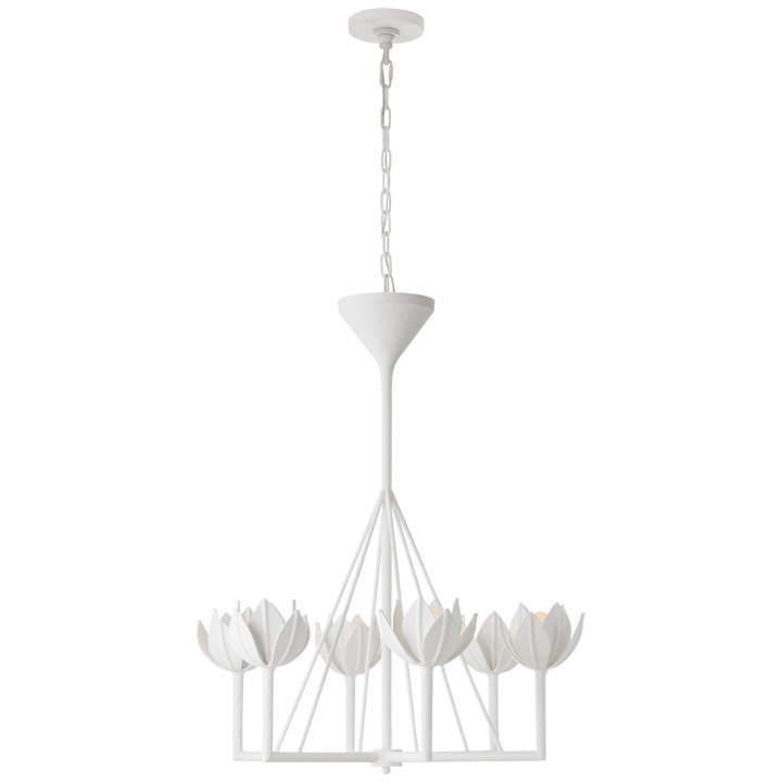 Alberto Small Single Tier Chandelier in Plaster White