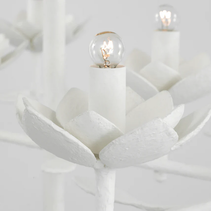 Clementine 53" Tiered Chandelier, a premium Chandelier light by Visual Comfort & Co. Close - up image of its design.