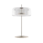 Lampada da tavolo Jube grande - Matte Steel / Cristallo trasparente