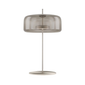 Lampada da tavolo Jube grande - Matte Steel / Trasparente fumé