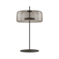 Lampada da tavolo Jube grande - Matte Black / Trasparente fumé