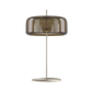 Lampada da tavolo Jube grande - Matte Steel / Terra bruciata trasparente