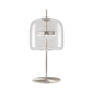 Jube Medium Table Lamp - Matt Steel / Crystal Transparent
