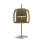 Jube Medium Table Lamp - Matt Steel / Burned Earth Transparent