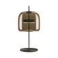 Jube Medium Table Lamp - Matt Black / Burned Earth Transparent