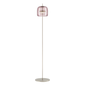 Jube Floor Lamp - Matt Steel / Light Amethyst Transparent