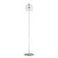 Jube Floor Lamp - Matt Steel / Crystal Transparent