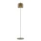 Jube Floor Lamp - Matt Steel / Burned Earth Transparent