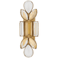 Lloyd Large Jeweled Sconce in Soft Brass with Clear Crystal