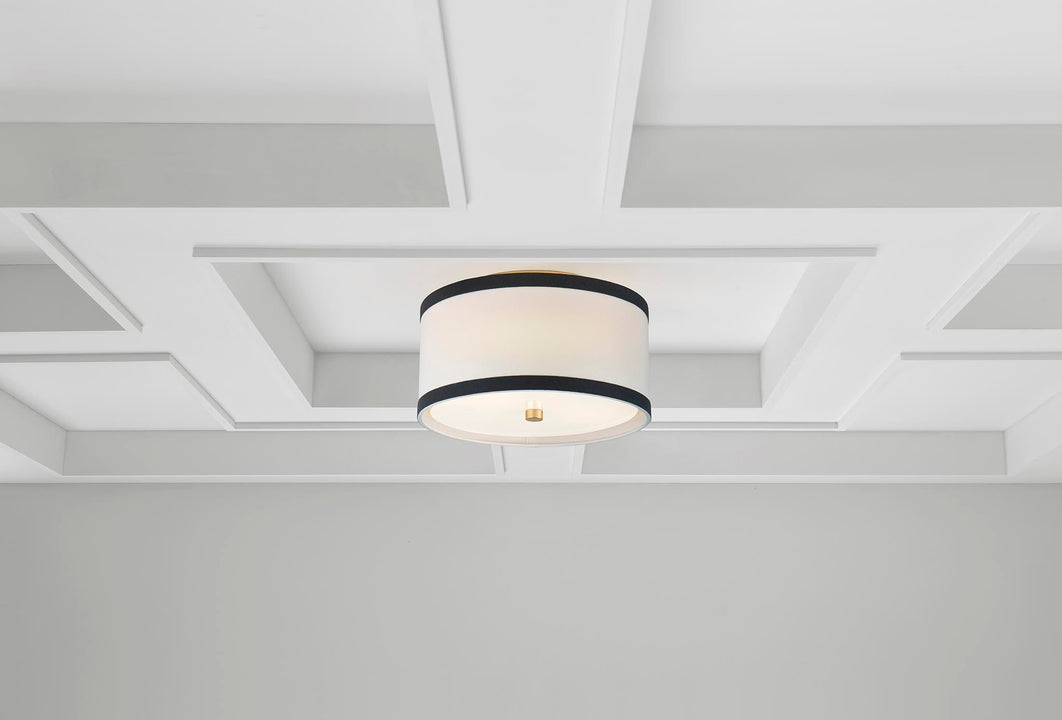 Walker Small Flush Mount, a premium Flush Mount light by Visual Comfort. Close - up image of its design.