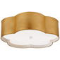 Bryce Large Flower Flush Mount in Gild and White with Frosted Acrylic