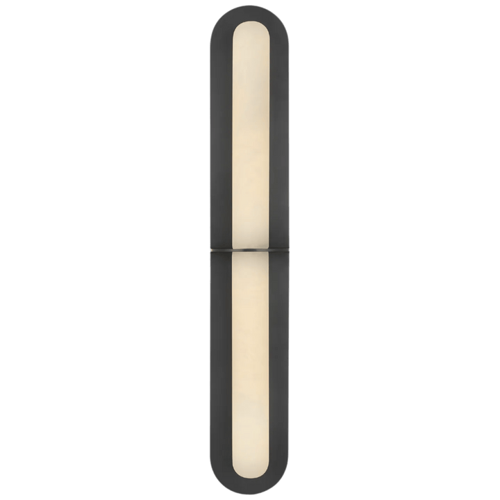 Fosse 28" Linear Tube Sconce, a premium Bath light by Visual Comfort & Co. Close - up image of its design.
