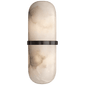 Melange Pill Form Sconce in Bronze with Alabaster