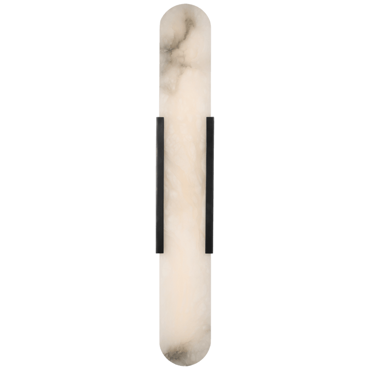 Melange 28" Elongated Sconce in Bronze with Alabaster