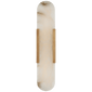 Melange 20" Elongated Sconce in Antique-Burnished Brass with Alabaster