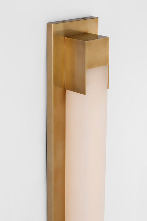 Covet 21" Bracketed Bath Light in Antique-Burnished Brass with Alabaster