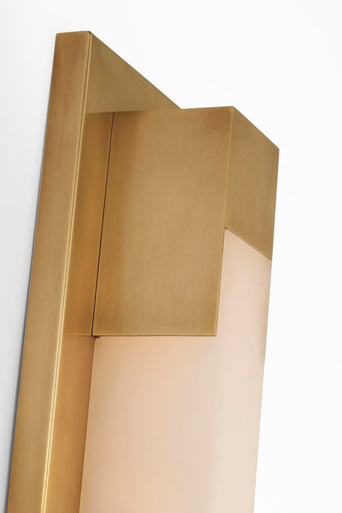 Covet 26" Bracketed Bath Light in Antique-Burnished Brass with Alabaster