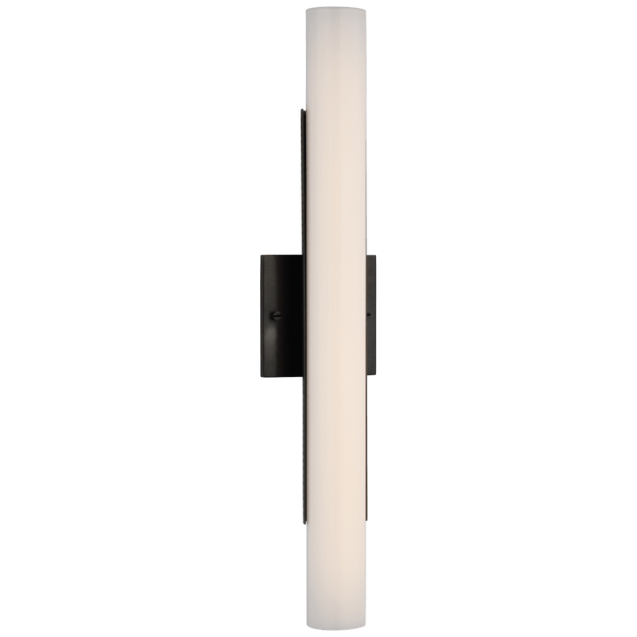 Precision 21" Bath Light in Bronze with White Glass