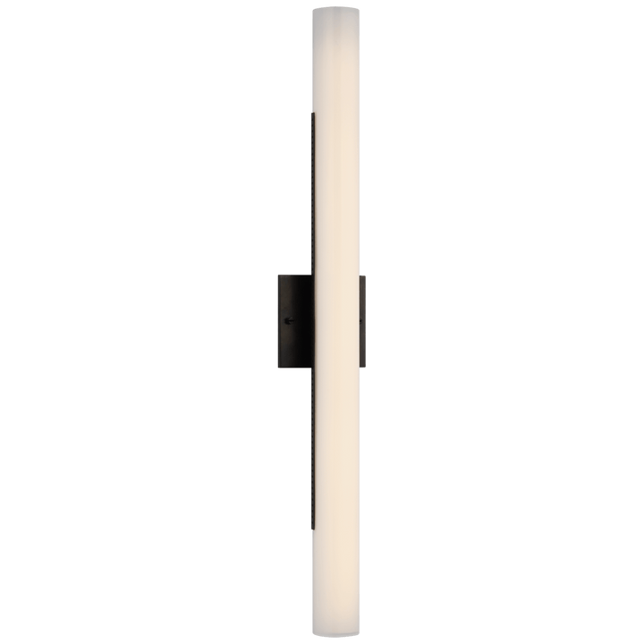 Precision 28" Bath Light in Bronze with White Glass
