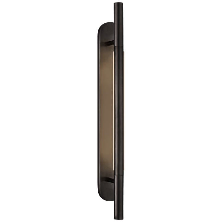 Rousseau Medium Bracketed Sconce in Bronze with Etched Crystal