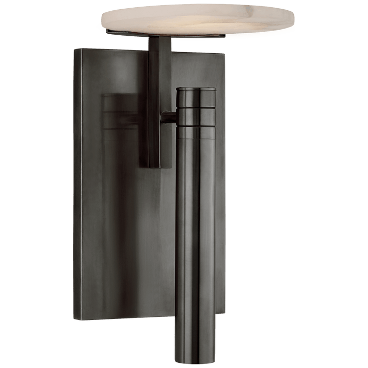 Melange Floating Disc Sconce in Bronze with Alabaster