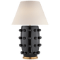 Linden Table Lamp in Black with Linen Shade