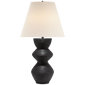 Utopia Table Lamp in Aged Iron with Linen Shade