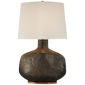 Beton Large Table Lamp in Crystal Bronze Ceramic with Linen Shade