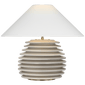 Crenelle 20" Stacked Table Lamp, a premium Decorative light by Visual Comfort & Co. Close - up image of its design.