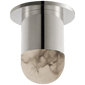 Melange Mini Monopoint Flush Mount in Polished Nickel with Alabaster