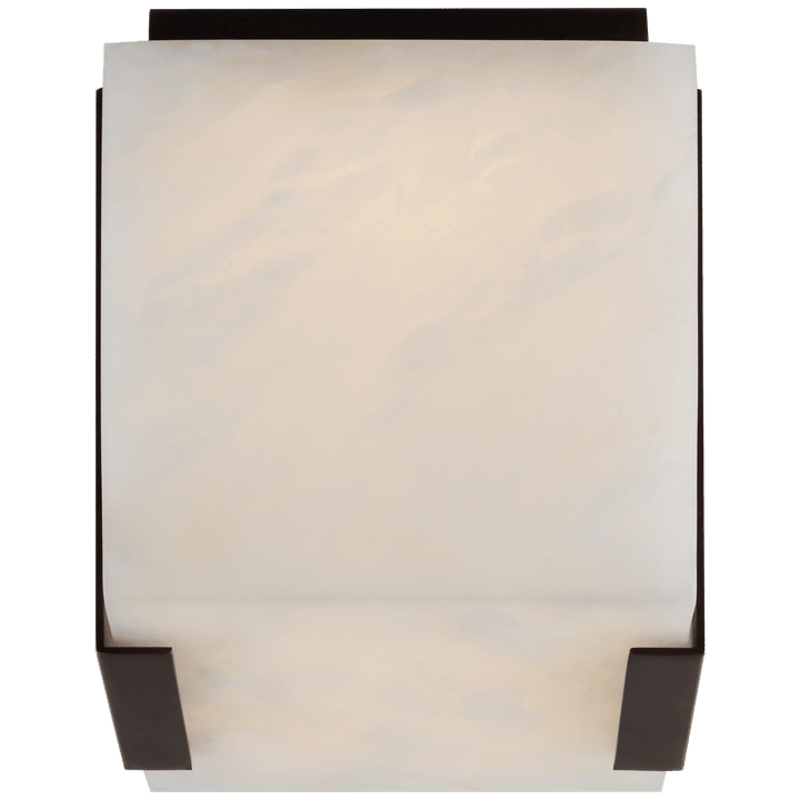 Covet Tall Clip Solitaire Flush Mount in Bronze with Alabaster