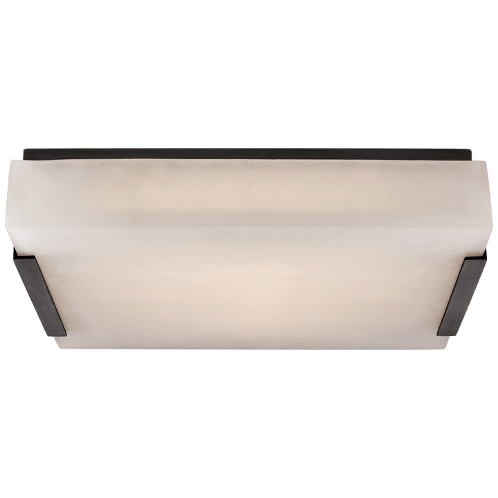 Covet Medium Flush Mount in Bronze with Alabaster