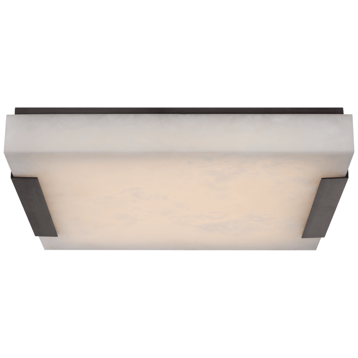 Covet Large Flush Mount in Bronze with Alabaster