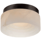 Otto 5" Solitaire Flush Mount in Bronze with Alabaster