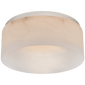 Otto Medium Flush Mount in Polished Nickel with Alabaster