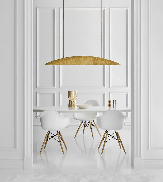 Utopia Large Linear Pendant, a premium Linear light by Visual Comfort. Close - up image of its design.