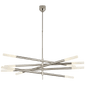 Rousseau Grande Ten Light Articulating Chandelier, a premium Chandelier light by Visual Comfort & Co. Close - up image of its design.