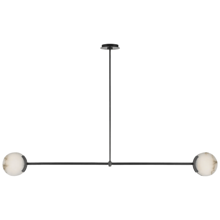 Melange 63" Linear Pendant, a premium Linear light by Visual Comfort & Co. Close - up image of its design.