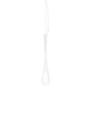 Lampada a sospensione Lacrima - Satin Nickel / 17x100cm Bianco Lucido