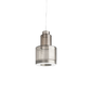 Pendente Medea SP 2 - Matt Steel / Trasparente fumé / L2204