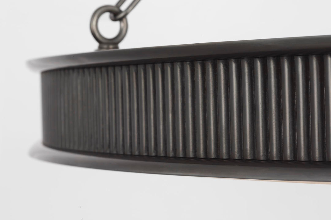 Matthew 30" Chandelier in Bronze with Alabaster