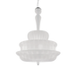 Pendente Novecento - Glossy Chrome / 64x80cm Bianco a righe