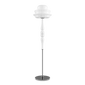 Novecento Medium Floor Lamp - Glossy Chrome / White Striped
