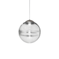 Oro Medium Pendant - Matt Steel / Crystal Transparent / L22CC