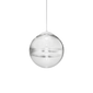 Oro Medium Pendant - Matt White / Crystal Transparent / L22CC