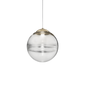 Oro Medium Pendant - Glossy brass / Crystal Transparent / L22CC
