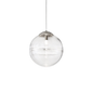 Oro Medium Pendant - Matt Steel / Crystal Transparent / G9