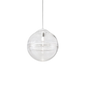 Oro Medium Pendant - Matt White / Crystal Transparent / G9