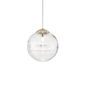 Oro Medium Pendant - Glossy brass / Crystal Transparent / G9